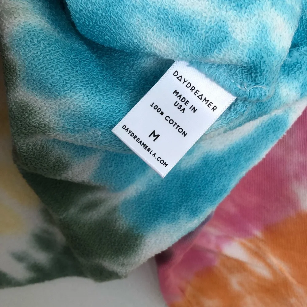 Daydreamer Tie Dye Crop Sweatshirt Rainbow Spiral - Picture 6 of 9